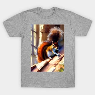 STARTLED SQUIRREL WITH BEAUTIFUL TAIL T-Shirt